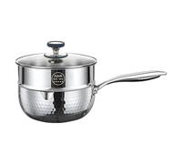 Casserole en acier inoxydable | Acier inoxydable avec couvercle, poignée et bec verseur,Casserole Vapeur Faitout,pour frire, mijoter, bouillir, cuisiner, maison, compatible induction