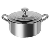 Casserole en acier inoxydable adaptée à tous les types de cuisinières, revêtement antiadhésif 28 cm