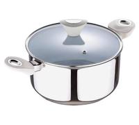 Casserole en acier inoxydable antiadhésive Bergner Snowy pour cuisinières à induction, 24 cm, BG-7048