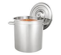 Casserole en acier inoxydable avec couvercle 35 l | Marmite à légumes 47 x 36 cm, épaisseur de paroi 1 mm, épaisseur du fond 1,2 mm
