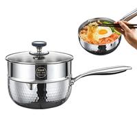 Casserole en acier inoxydable avec poignée et bec verseur