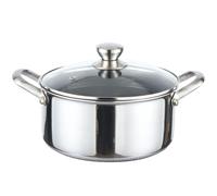 Casserole en acier inoxydable de 24 cm de diamètre, motif alvéolé, compatible induction, avec couvercle en verre, revêtement antiadhésif, résistante aux rayures, inoxydable
