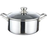 Casserole en acier inoxydable de 28 cm de diamètre, motif alvéolé, compatible induction, avec couvercle en verre, revêtement antiadhésif, résistante aux rayures, inoxydable