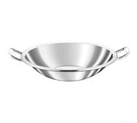 Casserole en acier inoxydable de 36 cm à section divisée (30 cm) | Double zone de cuisson, bouillon épicé et doux, répartition homogène de la chaleur, compatible gaz et induction, acier