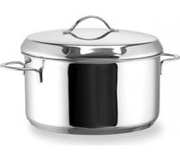 Casserole en acier inoxydable Habonne 18 cm avec couvercle - une casserole résistante adaptée à tous les types de cuisinières
