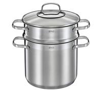 Casserole en acier inoxydable Pastapan, 5 litres, avec insert, compatible induction, diamètre 20 cm