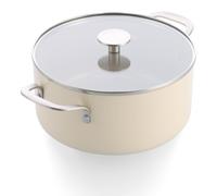 Casserole en aluminium KitchenAid avec couvercle en verre, 24 cm / 4,91 L, revêtement antiadhésif en céramique