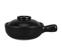 Casserole en Argile Noire 600ml pour Riz, Soupe et Mijotage | Design Traditionnel, Résistance aux Hautes Températures, Répartition Homogène, pour Repas Familiaux et Voyage