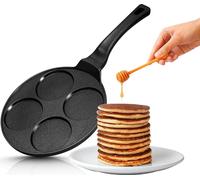 Casserole en céramique 27cm pour mini crêpes et oeufs - Compatible induction avec 4 & 7 moules