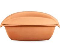 Casserole en céramique de 4 litres, rectangulaire, en terre cuite, pour 6 personnes