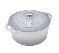 Casserole en Fonte - KINGHOFF - KH-1520 - 21 cm - Émail Gris - Capacité 2,4 L