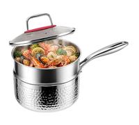 Casserole en titane avec couvercle martelé, antiadhésive, inoxydable, | marmite en titane à induction pour cuisine restaurant café boulangerie