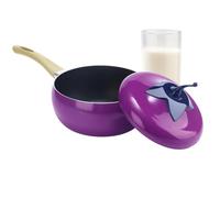 Casserole Faitout De Cuisson Pratique Multifonction Antiadhésif En Forme De | Faitout Et Poêle Compatibles Induction Idéale Pour Pâtes, Soupe, Spaghetti, Cuisine Maison Et Restaurant Aubergine H