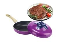 Casserole Faitout De Cuisson Pratique Multifonction Antiadhésif En Forme De | Marmite de cuisine Idéale Pour Pâtes, Soupe, Spaghetti, Cuisine Maison Et Restaurant Aubergine M