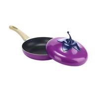Casserole Faitout De Cuisson Pratique Multifonction Antiadhésif En Forme De | Marmite de cuisine Idéale Pour Pâtes, Soupe, Spaghetti, Cuisine Maison Et Restaurant Aubergine M