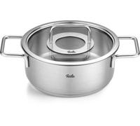 Faitout bas PURE 20 cm, argent, acier inoxydable, Fissler