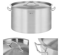 Casserole Gastronorm avec couvercle, en acier inoxydable, compatible avec les plaques à induction, 32 L