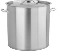 Casserole haute avec couvercle, 38 x 38 cm, 43 l, acier inoxydable 201
