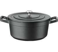 Casserole haute Pinti PRO Ø 24 cm avec couvercle – Aluminium moulé sous pression, revêtement antiadhésif 3 couches sans PFOA – Compatible avec l'induction – Poignées amovibles – Va au four et à l'indu