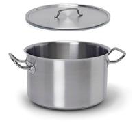 Casserole haute professionnelle Ballarini 9220 en acier inoxydable 18/10, 32 cm - 15 L - Compatible avec tous les types de plaques de cuisson
