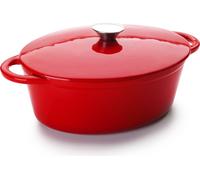 Casserole Ibili-Cocotte, en fonte émaillée, 27 x 21 x 10 cm, 3,3 l, rouge
