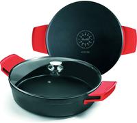 Casserole Ibili-Excellent, en aluminium, 28 x 6,5 cm, noire et rouge.