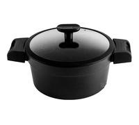 FAGOR Alutherm Casserole à induction 20cm Fonte d'aluminium revêtement anti-adhésif PFOA libre Couvercle en verre Noir