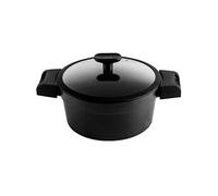 Casserole Induction 20cm, Fonte d'Aluminium Antiadhésif sans PFOA vitrocéramique Alutherm Noir
