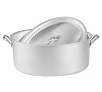 Casserole ovale en aluminium avec couvercle, idéale pour toute la famille