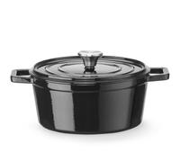 Casserole en fonte émaillée, HENDI, 3,7 L, noire, 317 x 240 x (H) 105 mm