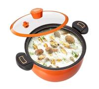 Casserole pour casseroles | Poêle haute pression antiadhésive à chauffage rapide avec couvercle transparent pour la préparation de soupe de cuisine à la