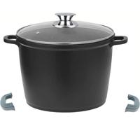 Casserole profonde avec couvercle en verre & poignées en silicone, ø32 cm - 15 L - Antiadhésif