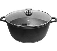 Casserole, revêtement antiadhésif, compatibilité polyvalente, noir, 5L