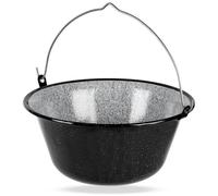 Casserole suspendue en émail, modèle hongrois - 13 litres - Noir
