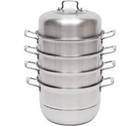 Casserole vapeur, cocotte vapeur, ensemble de 5 niveaux, en acier inoxydable, 56 x 32 x 32 cm, empilable