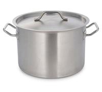 Casserole XXL en acier inoxydable avec couvercle et revêtement antiadhésif - 45 L