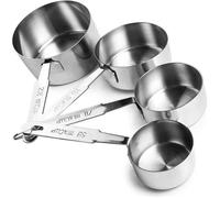 Casseroles à mesurer - IBILI - SET 4 CASSEROLES A MESURER - Acier inoxydable - 5/6/7/8,5 cm - Gris