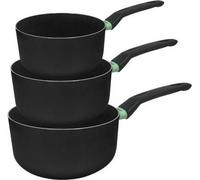 Casseroles Antiadhésives Céramique Fackelmann Brandao, Set de 3 (16, 18, 20 cm), Aluminium Recyclé, Sans PFAS