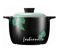 Casseroles, cocottes avec couvercle, grandes marmites en terre cuite résistantes à la chaleur, soupe(2.4L/2.2Quarts)