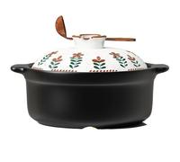 Casseroles en céramique, Marmite for riz chaud, ragoût, soupe, vapeur, cuisson et service au four, résistante à la chaleur(4.5qt)