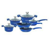 Casseroles, poêles à frire et casseroles à manche - Bleu - 6 pcs