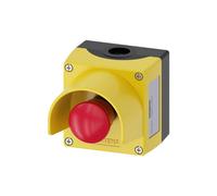Siemens Bouton coup de poing en boîtier 3SU1801-0NA00-2AC2 Jaune, déverrouillage par rotation