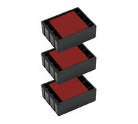 Cassette d’encre pour Colop Printer Q 12 | Cartouche Colop E/Q12 (Pack de 3 - Rouge)