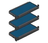 Cassette d’encre pour Trodat Printy 4913 | Cartouche Trodat 6/4913 (Pack de 3 - Bleue)