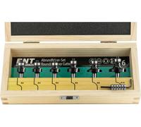 Cassette de fraises à arrondir ENT HW, 6 pièces, dans un coffret en bois