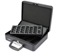 Cassette de transport de monnaie/compte 30 cm, noir