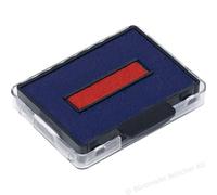 Cassette encrage bicolore trodat 6/50/2 pour tampon encreur 5430/5431/5435/5546 bleu/ro uge