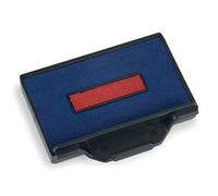 Cassette encrage bicolore trodat 6/53/2 pour encreur metal line/printy 5440 taille 49 x28mm coloris bleu/rouge