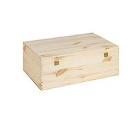 Cassette in legno Caisse en bois | 6 + 6 Bouteilles 750 ml | Mesure Interne 51,6X33,7X17,5 | Caisse/Conteneur Vin/Bière | Cadeau Anniversaires Mariages Événements