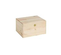 Cassette in legno Coffret en bois | 3 + 3 Bouteilles 750 ml | Mesure Interne 33.9X27X17.5 | Caisse/Vin/Contenant de Bière | Cadeau Anniversaires Mariages Événements